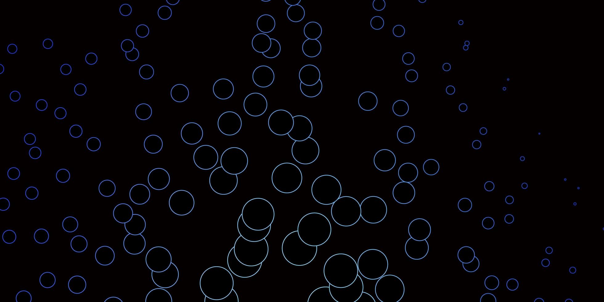mörkblå vektorbakgrund med bubblor vektor