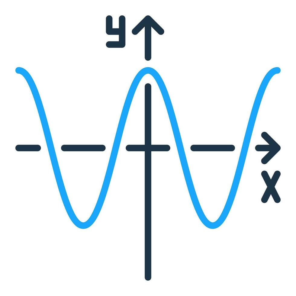 matematik Graf vektor matematisk fungera begrepp färgad ikon