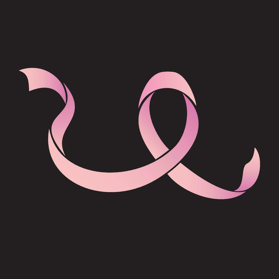 bröst cancer medvetenhet symbol. vektor