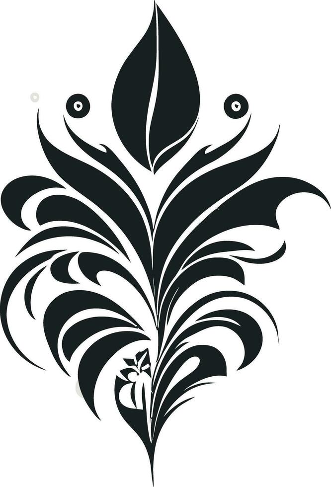 enkel blomma mönster svart och vit vektor konst. detta blommig illustration är perfekt för skapande elegant och minimalistisk logotyper, inbjudningar, affischer, klistermärken, tatueringar, och Mer.