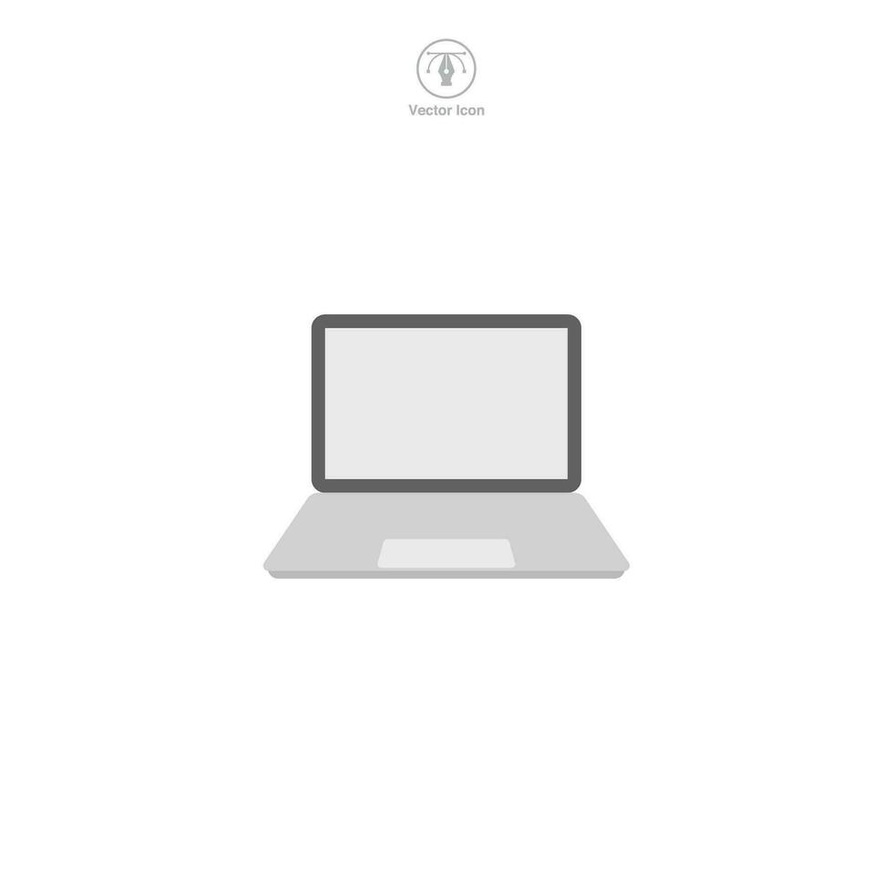 Laptop oder Desktop Symbol. ein modern und vielseitig Vektor Illustration von ein Laptop oder Desktop Computer, Darstellen Technologie, arbeiten, und Produktivität.