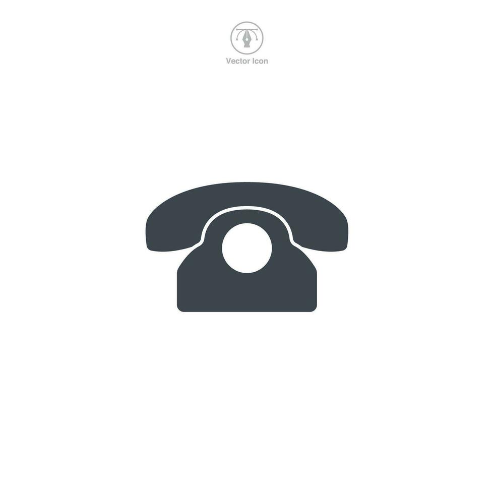 Telefon Symbol. ein glatt und erkennbar Vektor Illustration von ein Telefon, symbolisieren Kommunikation, Anrufe, und Handy, Mobiltelefon Geräte.