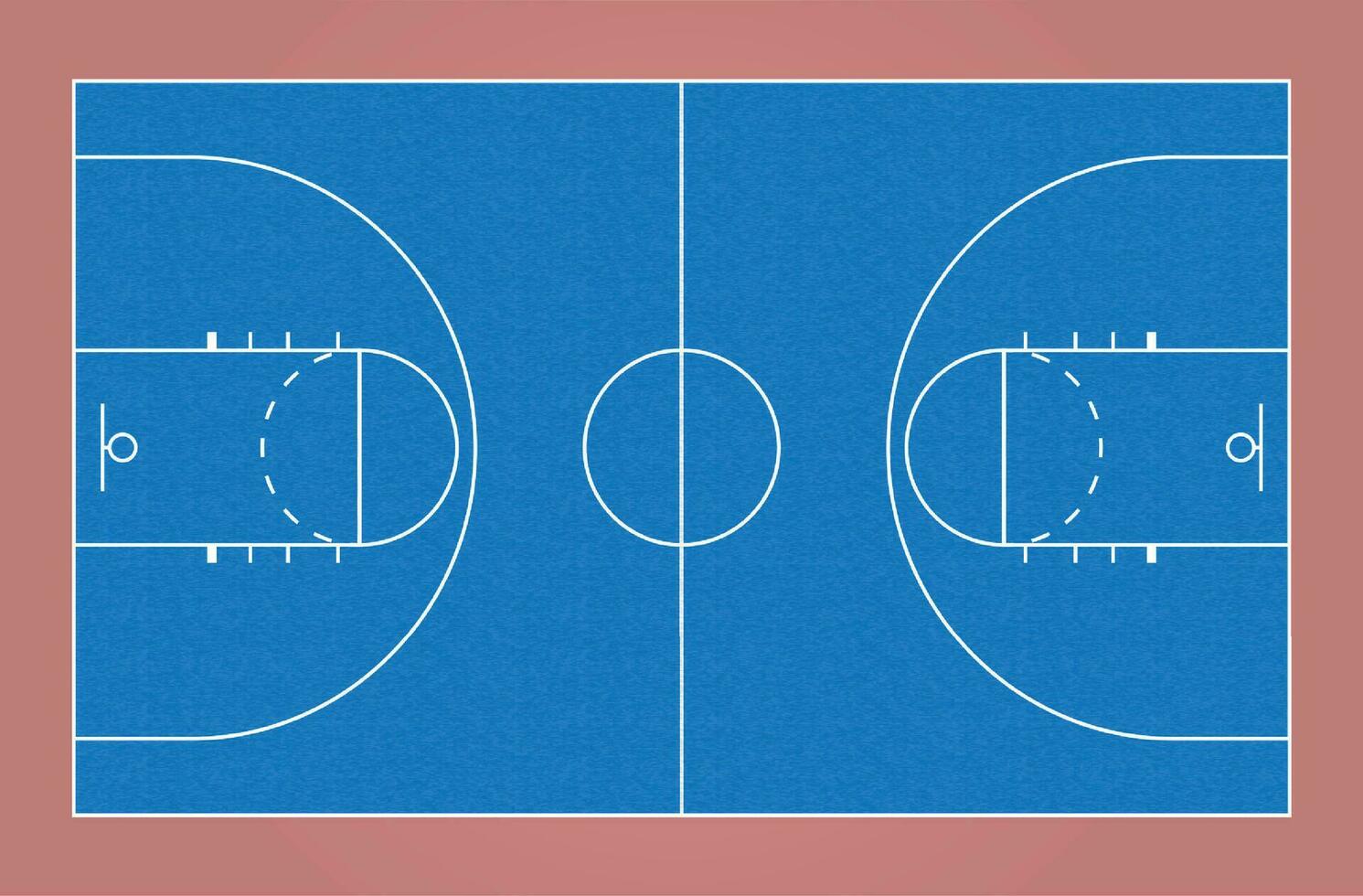 basketboll domstol grafisk design, perfekt för utbildning eller exempel. vektor