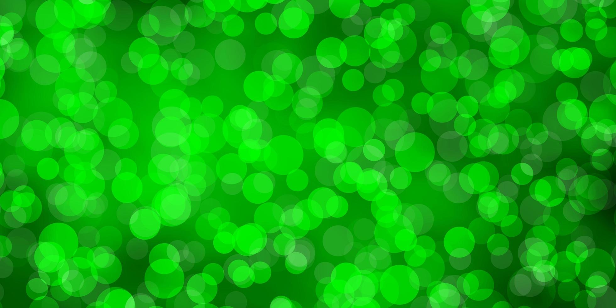 ljusgrönt vektormönster med cirklar färgstark illustration med lutningspunkter i naturstilmönster för broschyrerbroschyrer vektor