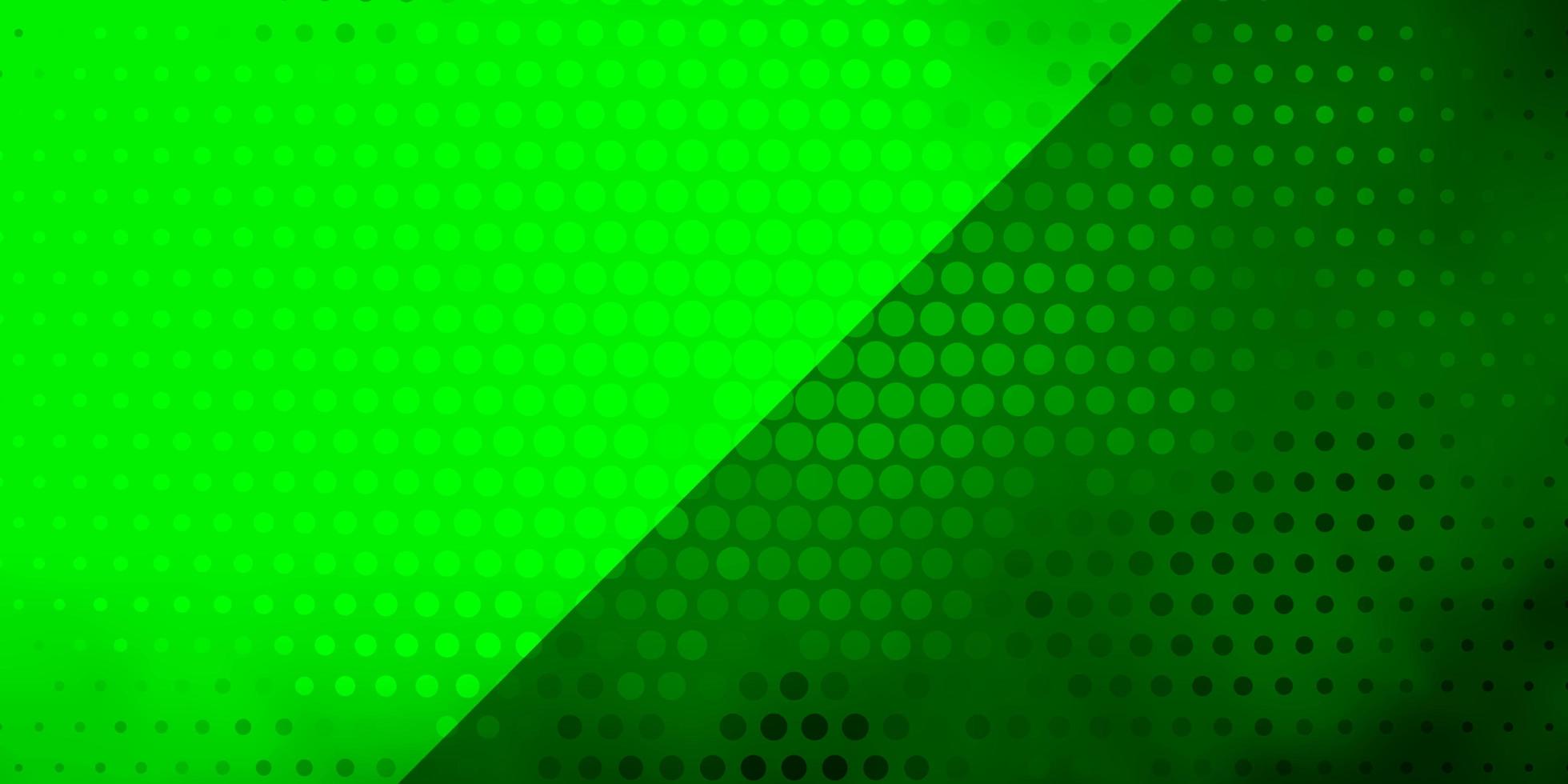 hellgrüne Vektortextur mit bunten Kreisen mit Farbverlaufspunkten im Naturstildesign für Posterbanner vektor