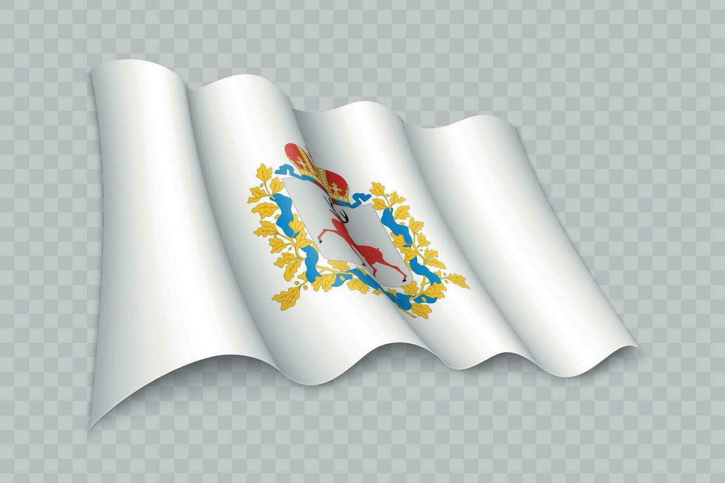 3d realistisch winken Flagge von nischni novgorod Oblast ist ein Region von Russland vektor