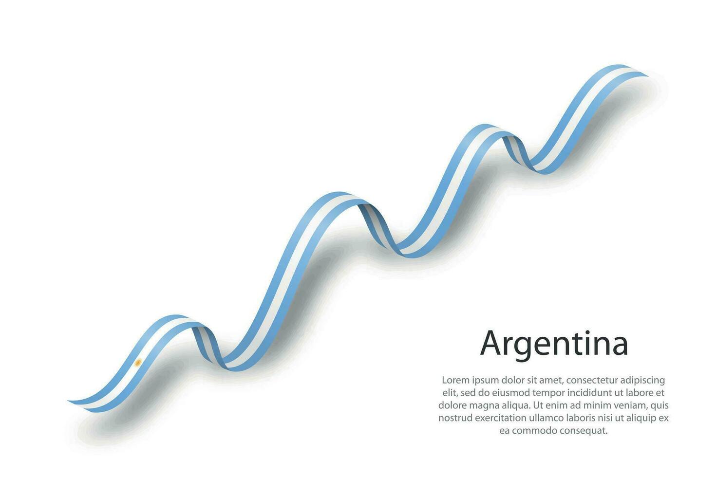 viftande band eller banderoll med flaggan av Argentina vektor