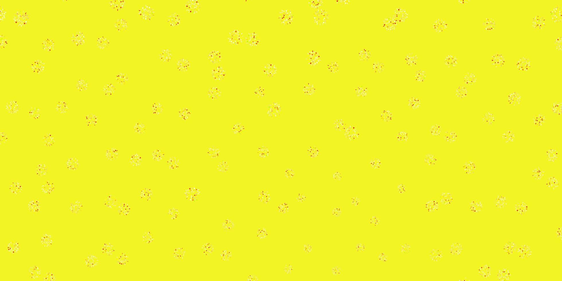 hellrote gelbe Vektorgekritzelbeschaffenheit mit Blumen vektor
