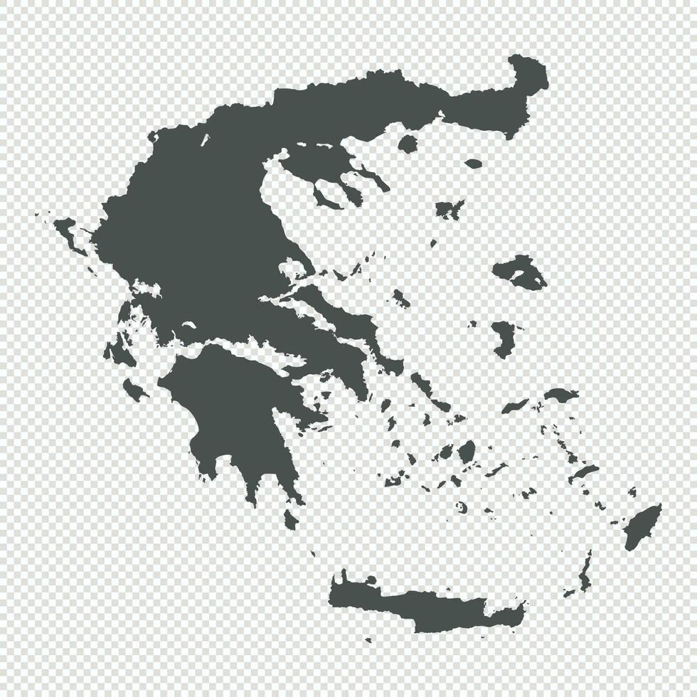 hoch detailliert isoliert Karte - - Griechenland vektor