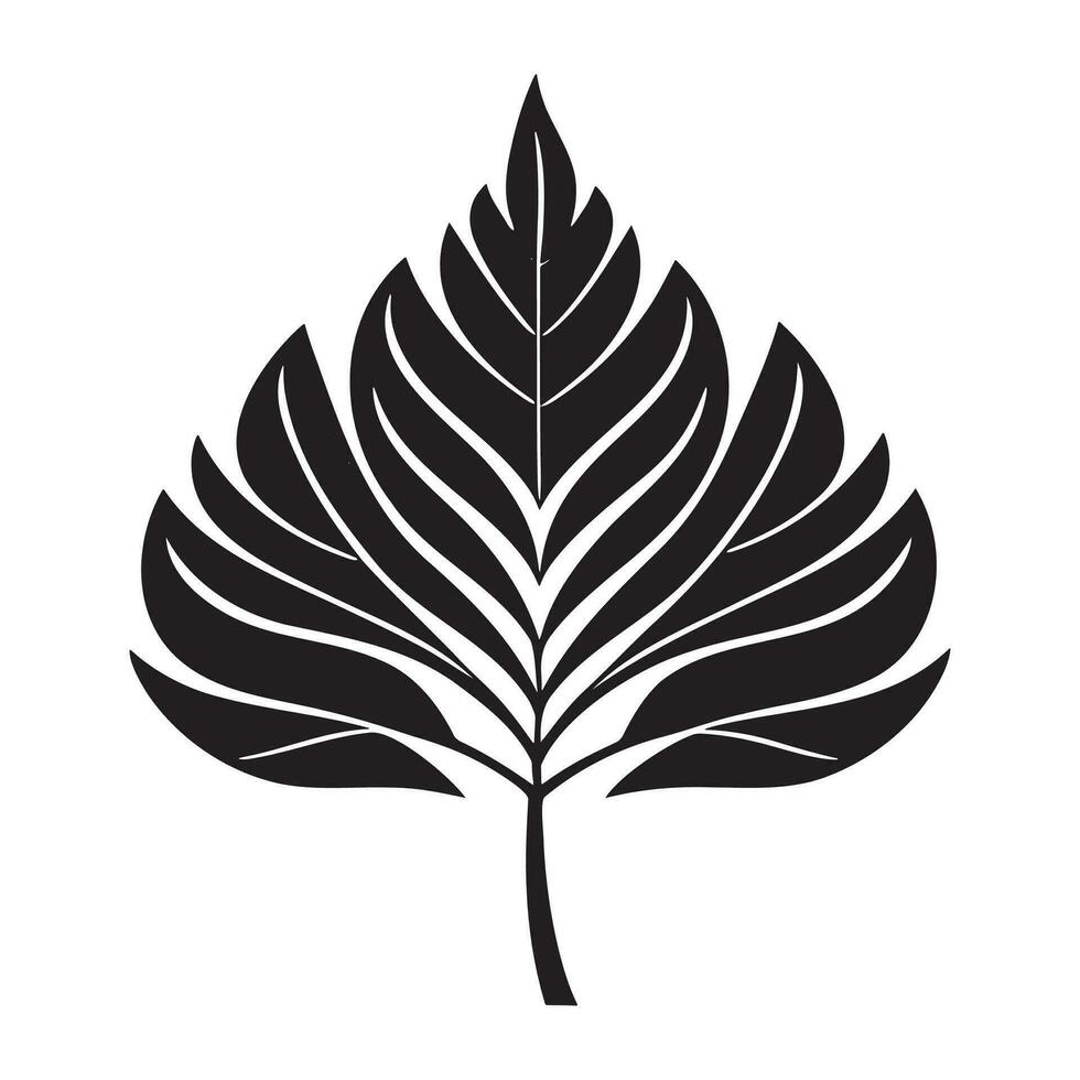 abstrakt blad silhuett logotyp isolerat på vit bakgrund vektor