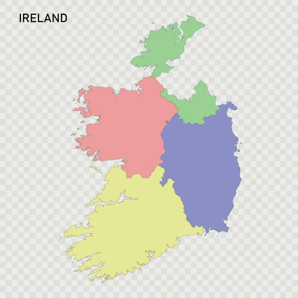 isoliert farbig Karte von Irland vektor