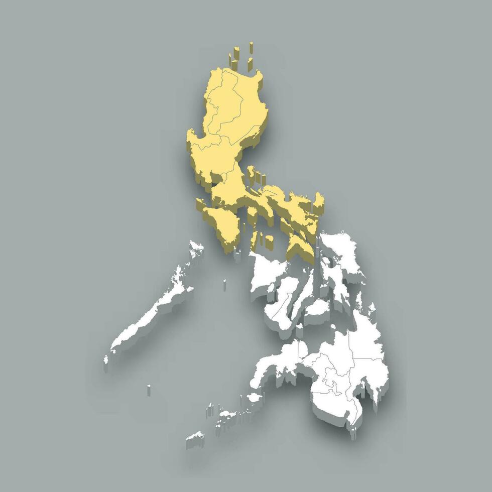 luzon Region Ort innerhalb Philippinen Karte vektor