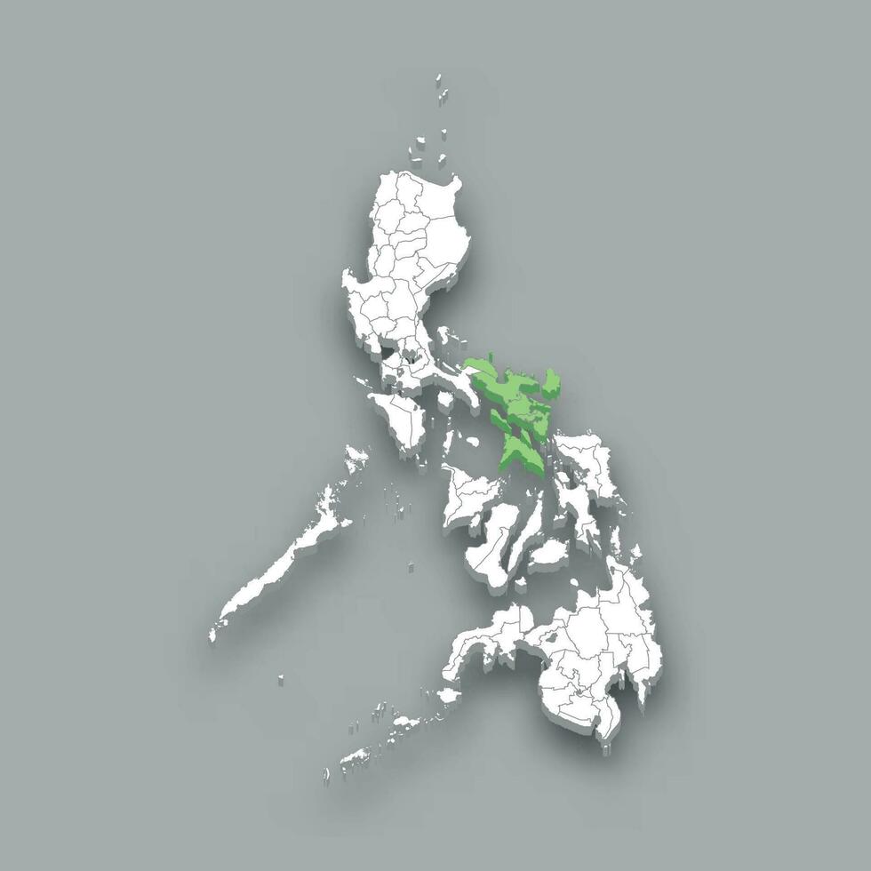 Bicol Region Ort innerhalb Philippinen Karte vektor