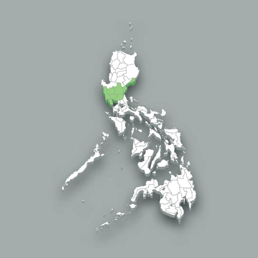 central luzon område plats inom filippinerna Karta vektor