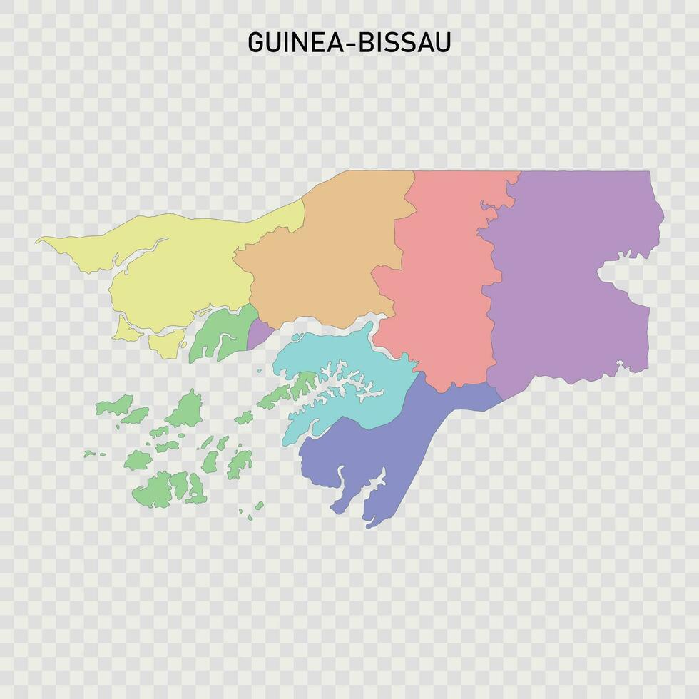isoliert farbig Karte von Guinea-Bissau vektor