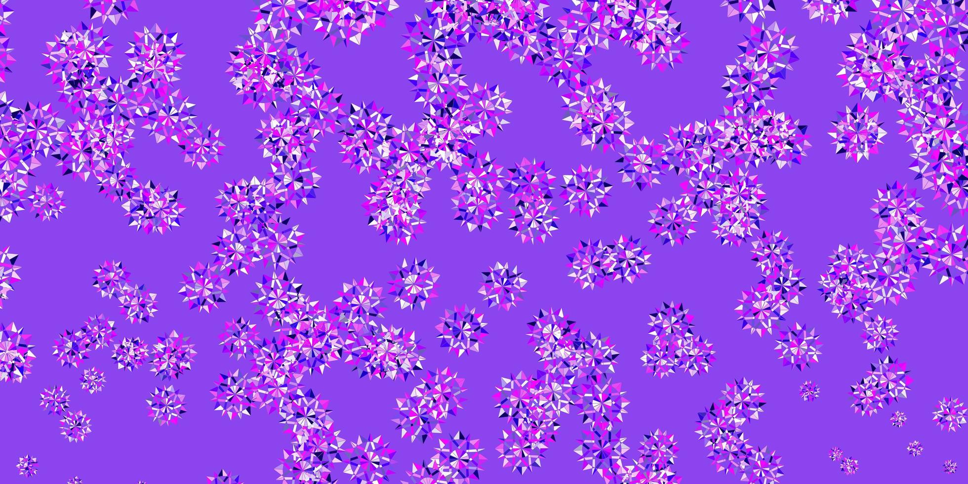 hellviolette rosa Vektorvorlage mit Eisschneeflocken vektor