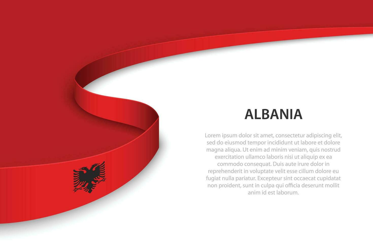 Vinka flagga av albania med copy bakgrund vektor