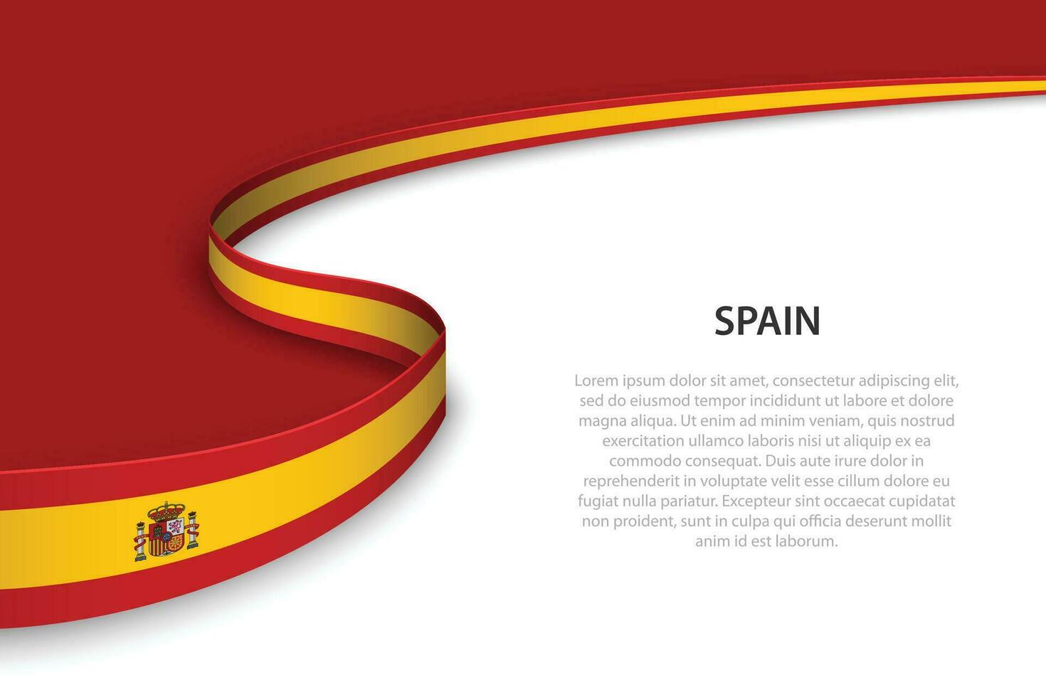 Welle Flagge von Spanien mit Copyspace Hintergrund vektor