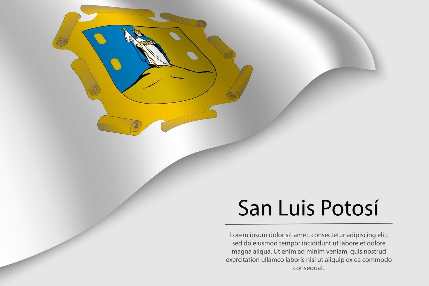 winken Flagge von san Luis potosi vektor