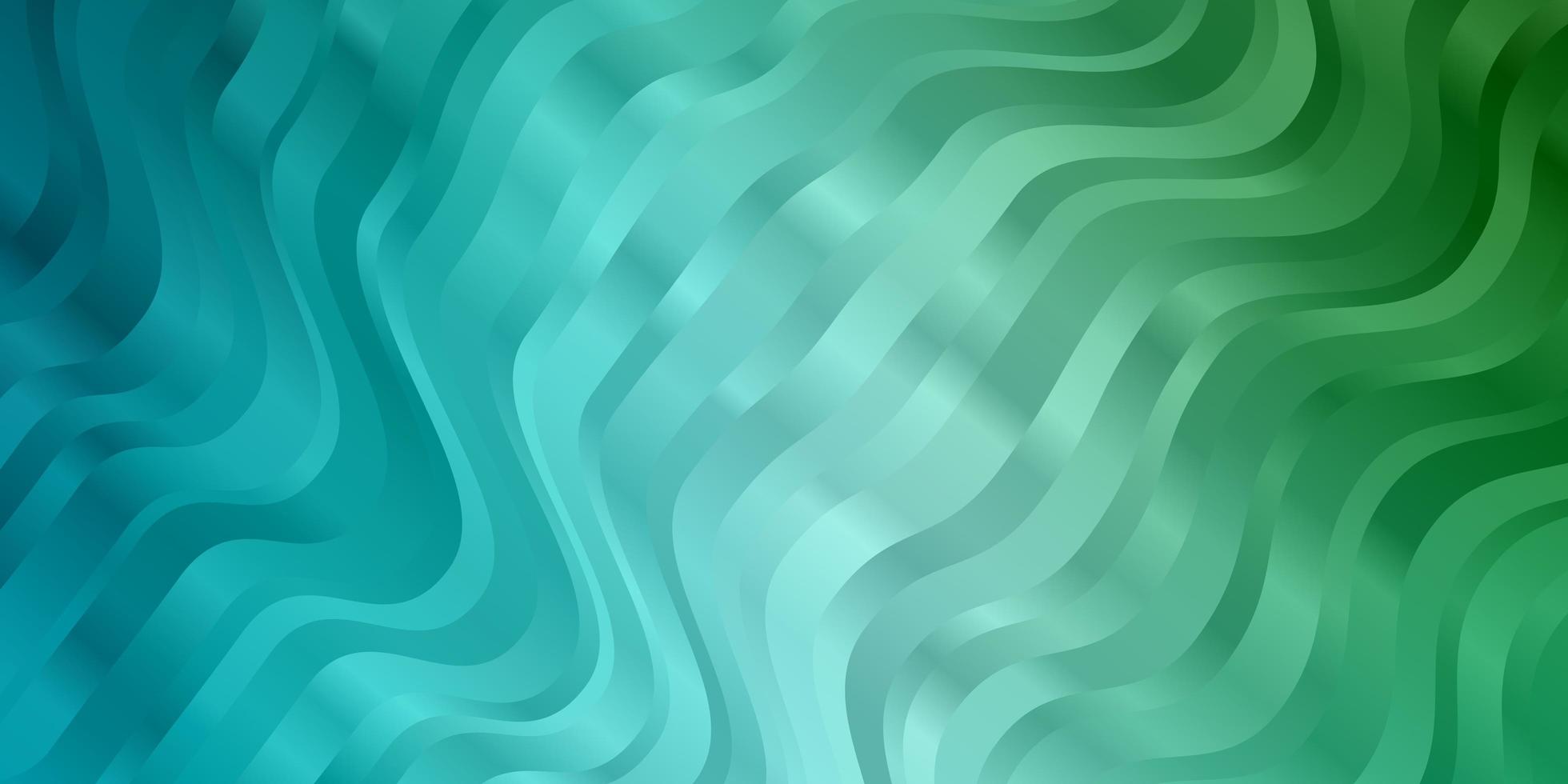 hellblau-grüne Vektorvorlage mit geschwungenen Linien brandneue farbenfrohe Illustration mit gebogenen Linienmuster für Website-Landingpages vektor