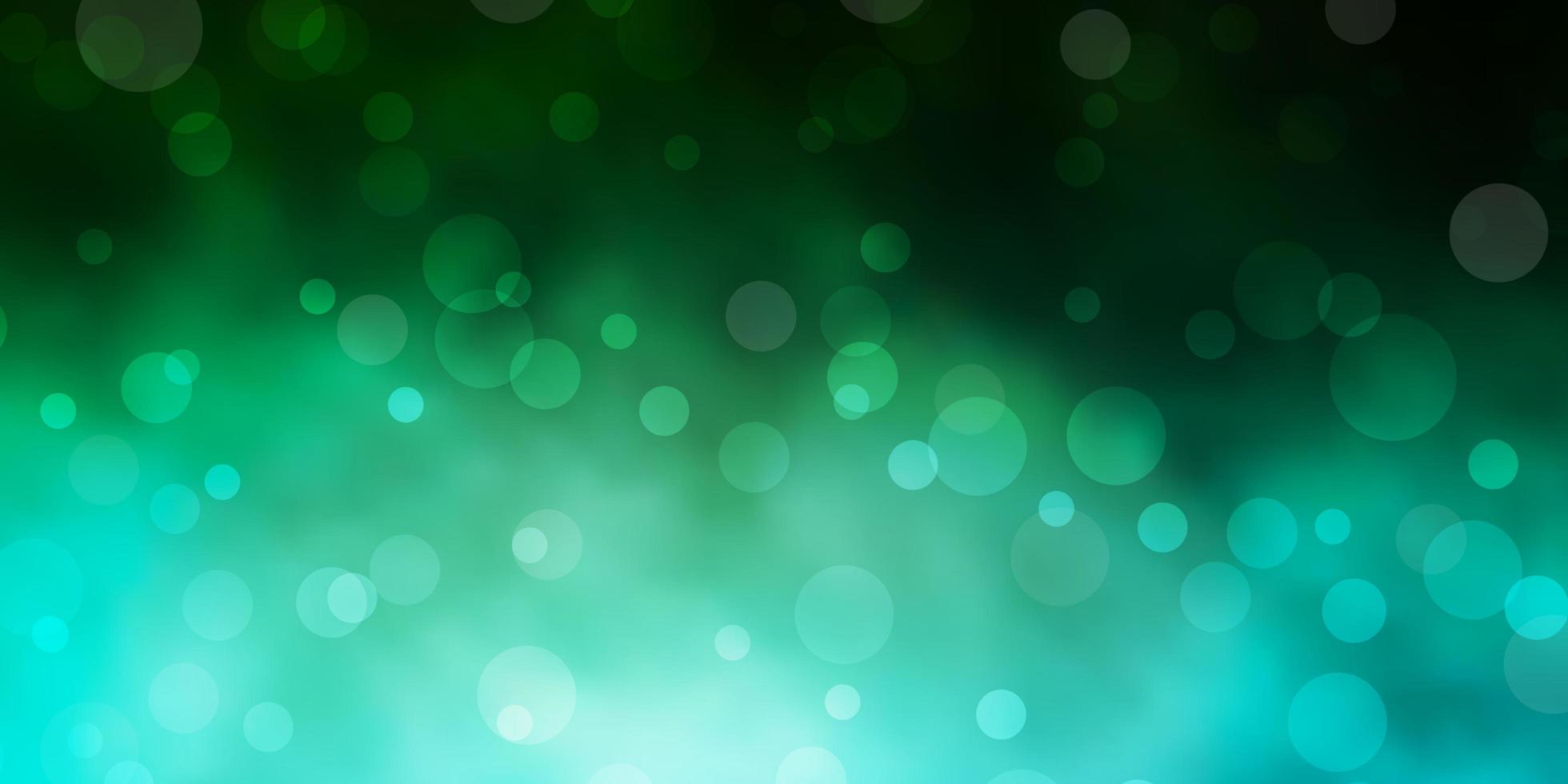 ljusblå grön vektor bakgrund med fläckar illustration med uppsättning lysande färgglada abstrakta sfärer ny mall för en varumärkesbok