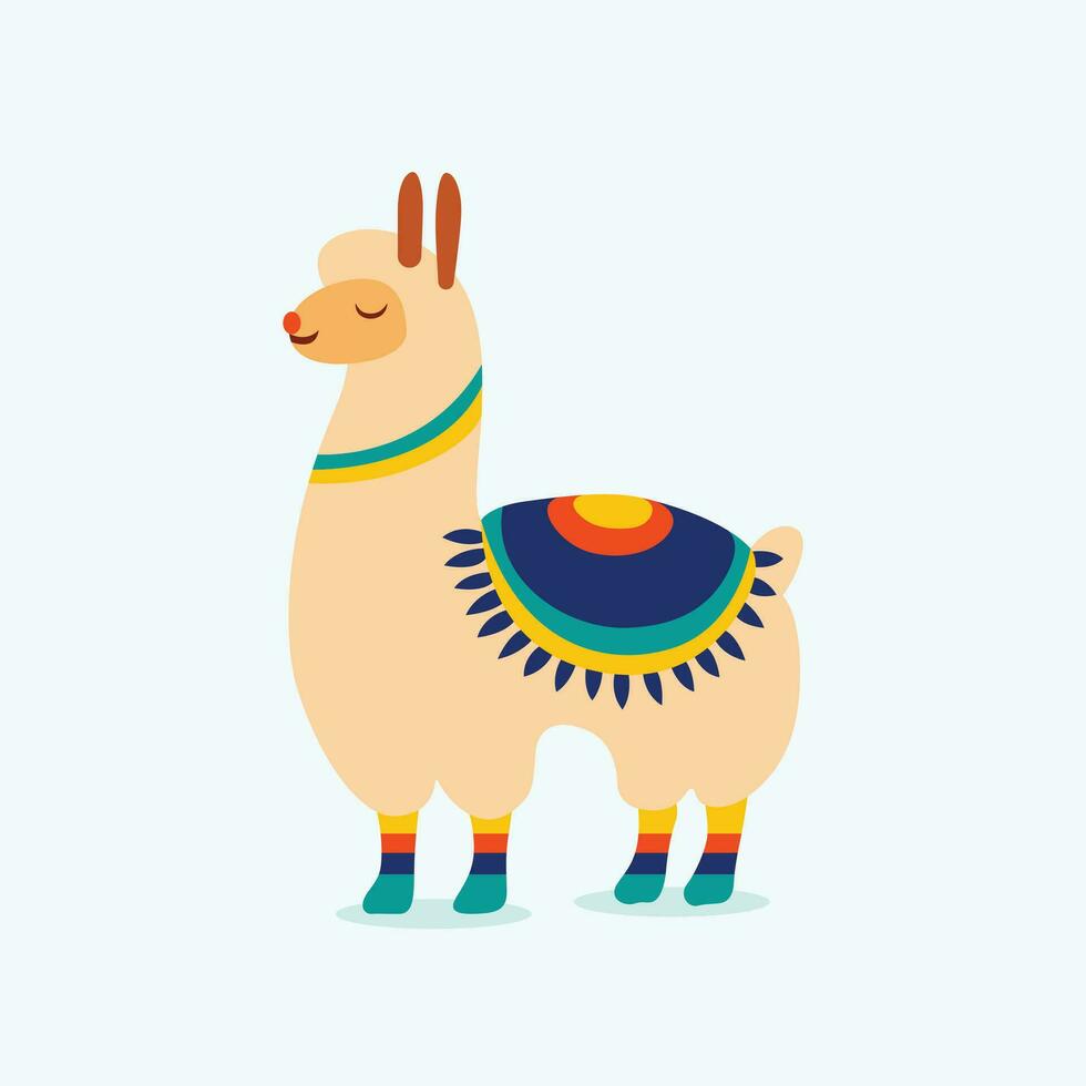 Lama Maskottchen Design Vektor Illustration