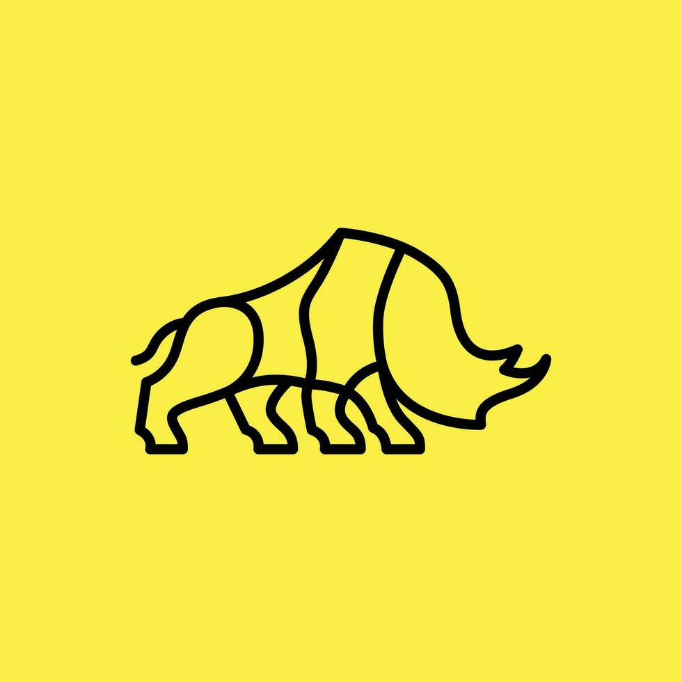 noshörning logotyp design vektor