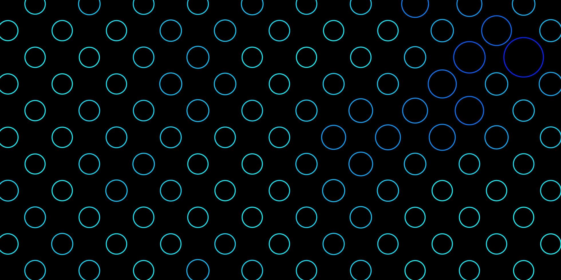 dunkelblaues Vektormuster mit abstraktem dekorativem Design der Kugeln im Steigungsstil mit Blasenmuster für Geschäftsanzeigen vektor