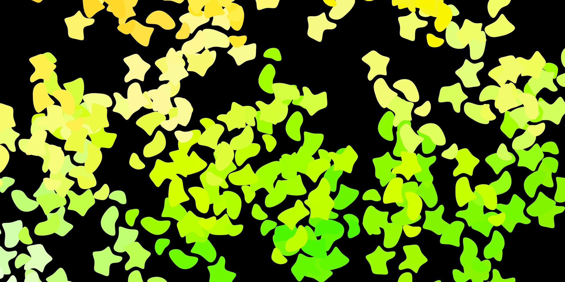 mörkgrön röd vektor bakgrund med kaotiska former
