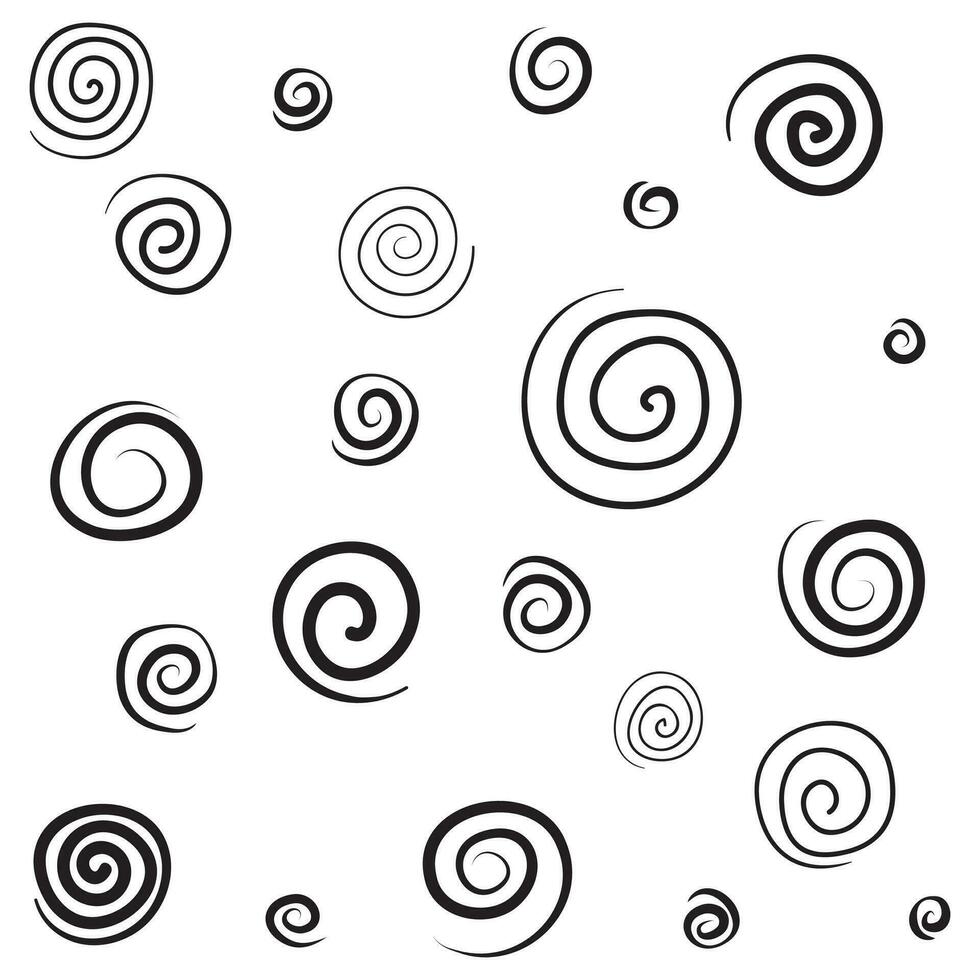 handgezeichneter Doodle-Spirale-Illustrationsvektor vektor