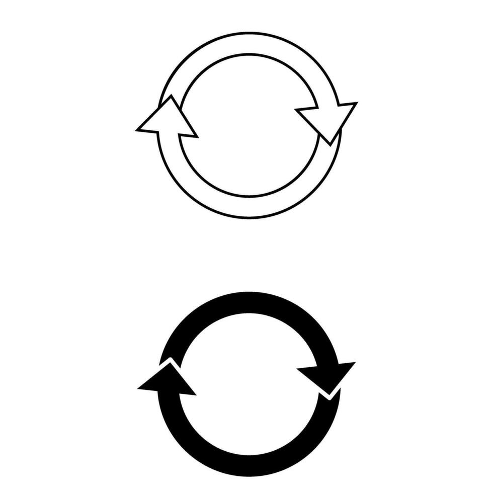 recyceln Vektor Symbol Satz. Ökologie Illustration Zeichen Sammlung. Recycling Symbol. Öko Logo.