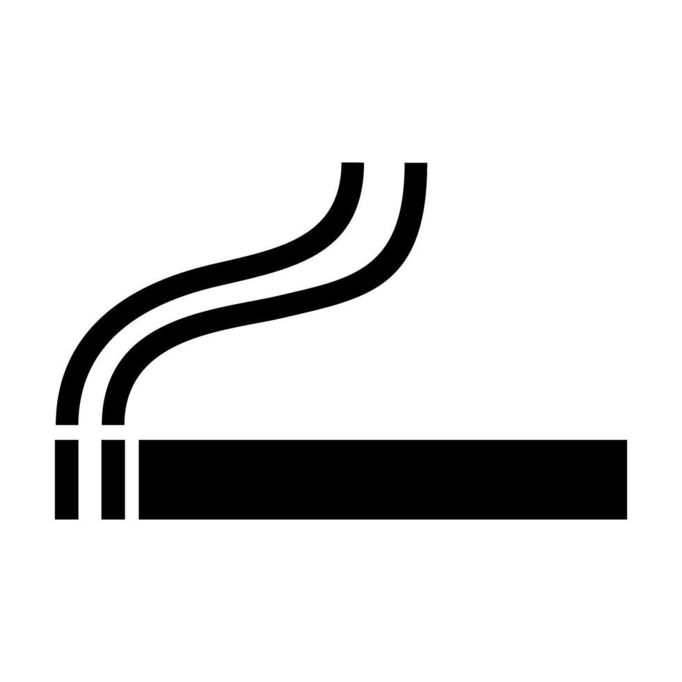 cigarett ikon vektor. rök illustration tecken. cigarett rök symbol eller logotyp. vektor