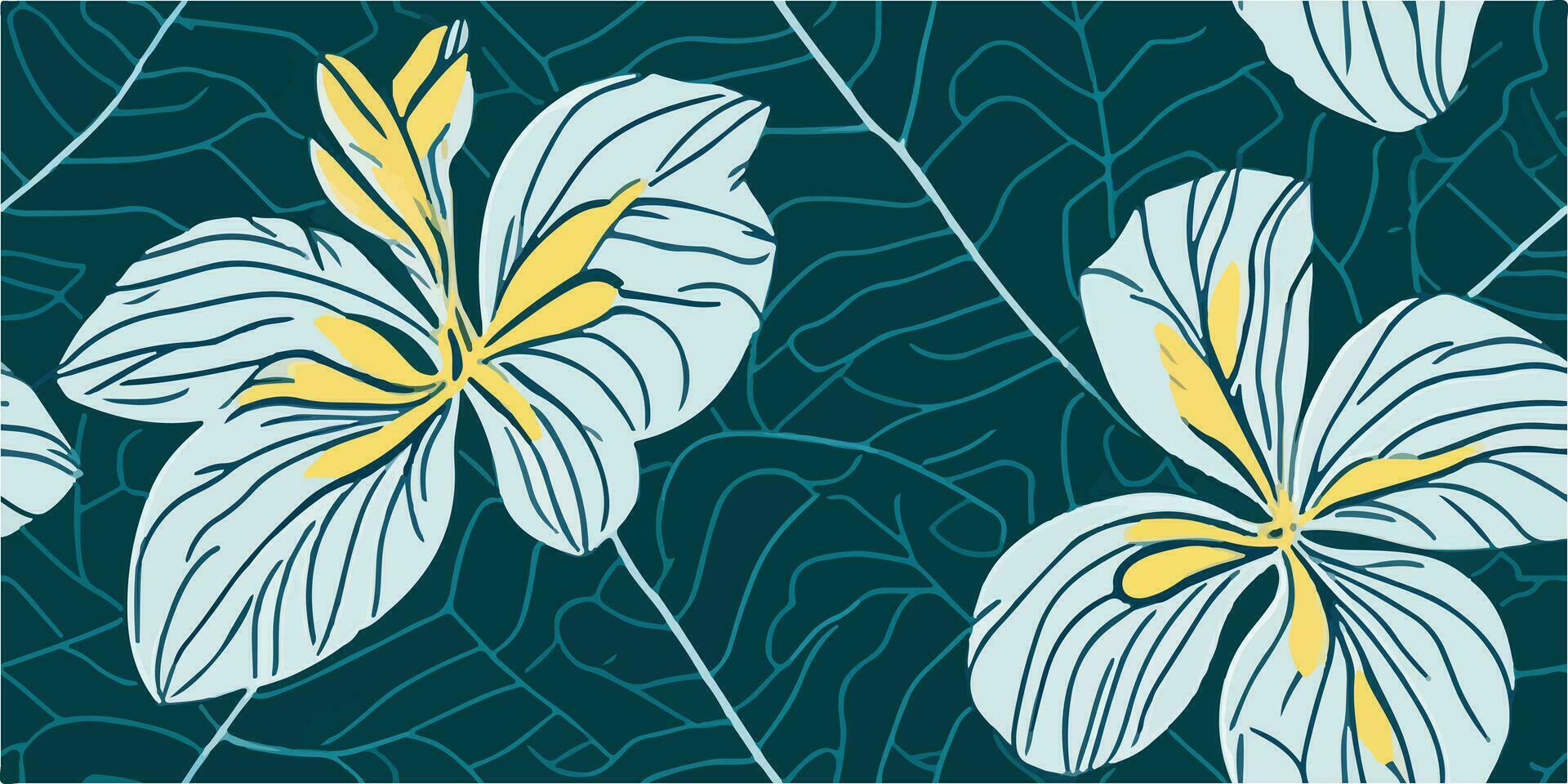 konstnärlig viskar. ritad för hand frangipani blommor mönster för din sommar konstverk vektor