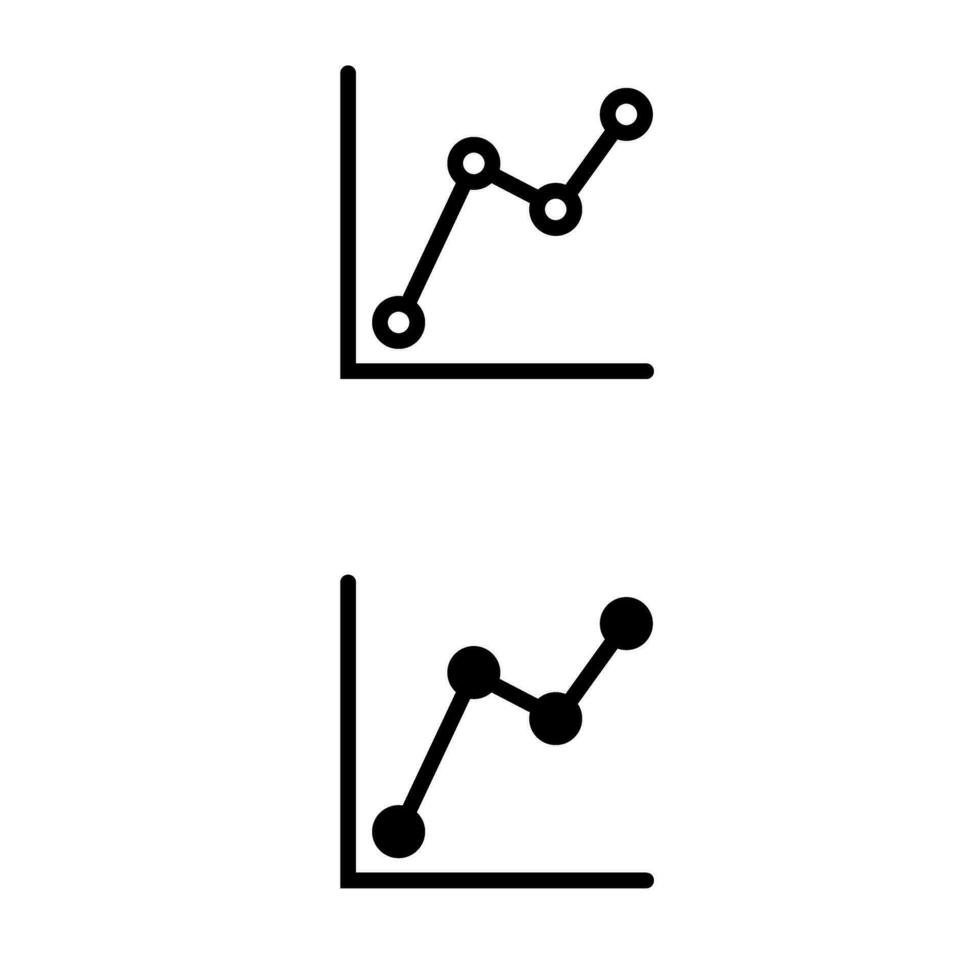 Diagrammsymbol-Vektorsatz. analyse illustration zeichensammlung. Analytics-Symbol oder -Logo. vektor