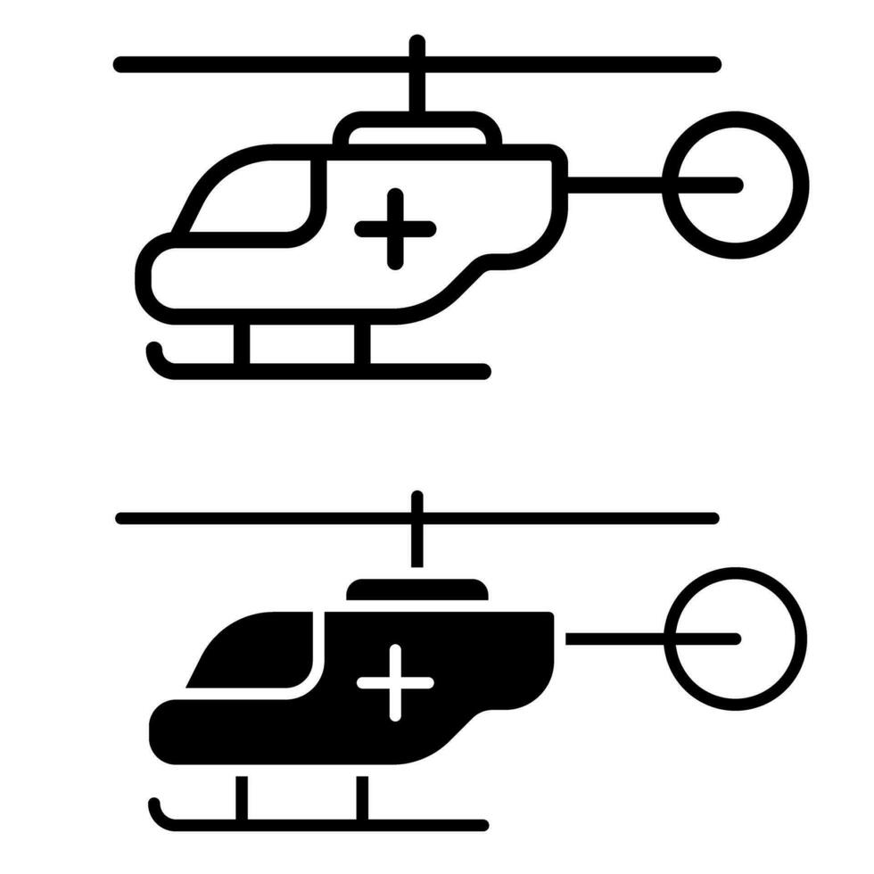 ambulans vektor ikon uppsättning. läkare illustration tecken samling. återupplivning symbol eller logotyp.