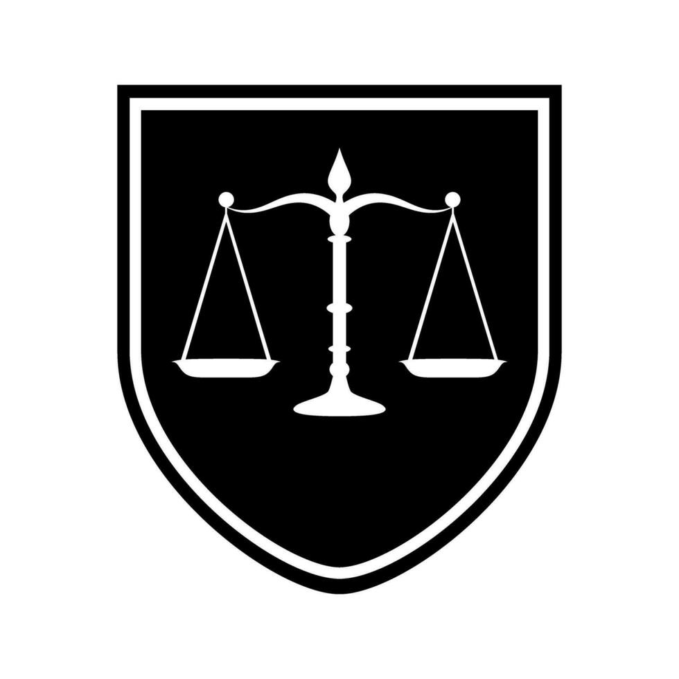 Gesetz Symbol Vektor. Gerechtigkeit Illustration unterzeichnen. Gericht Symbol. vektor
