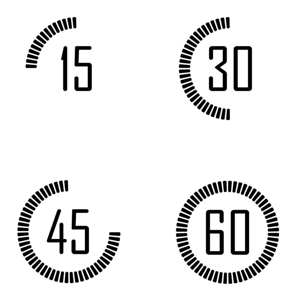 Countdown Symbol Vektor. Passage von Zeit Illustration unterzeichnen. Uhr Symbol. vektor