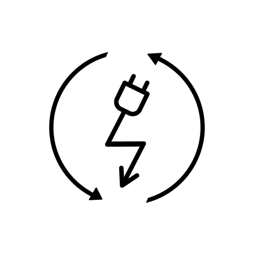 förnybar energi vektor ikon. grön energi illustration tecken eller symbol.