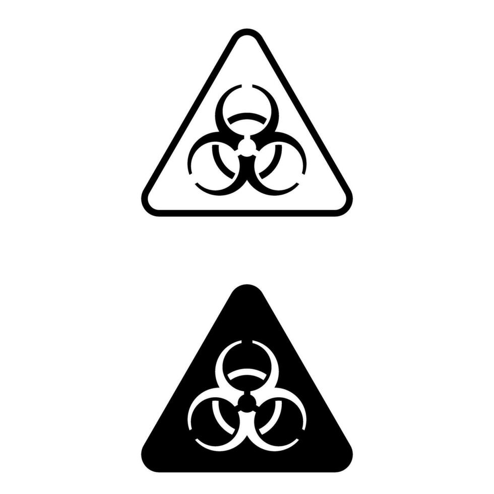 giftig Symbol Vektor Satz. radioaktiv Abfall Illustration Zeichen Sammlung. vergiften Symbol.