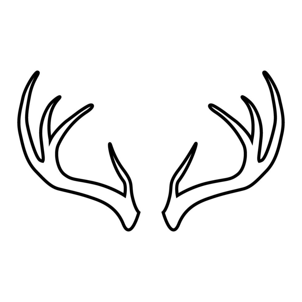 horn ikon vektor. rådjur illustration tecken. jakt symbol. vektor