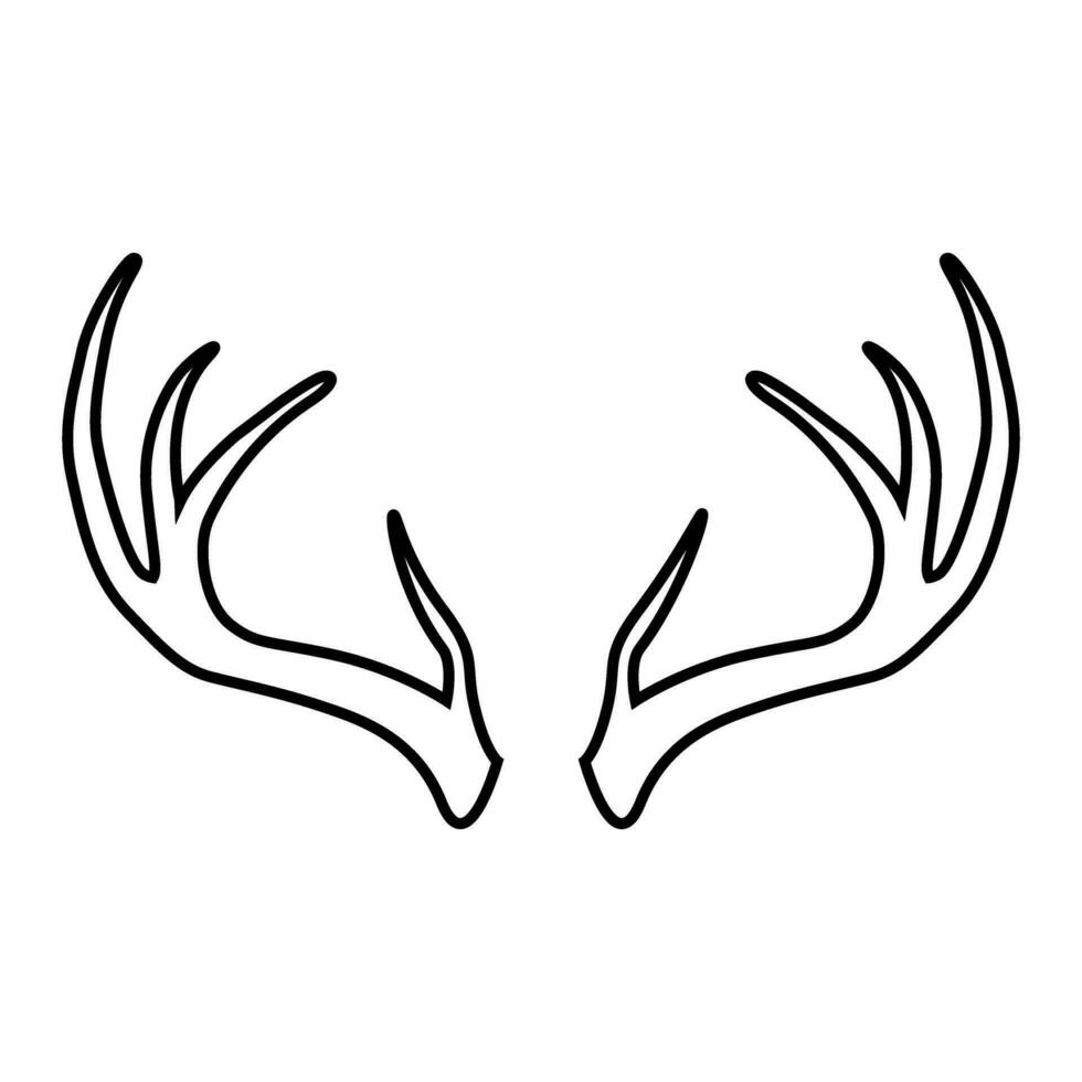 Hörner Symbol Vektor. Hirsch Illustration unterzeichnen. Jagd Symbol. vektor