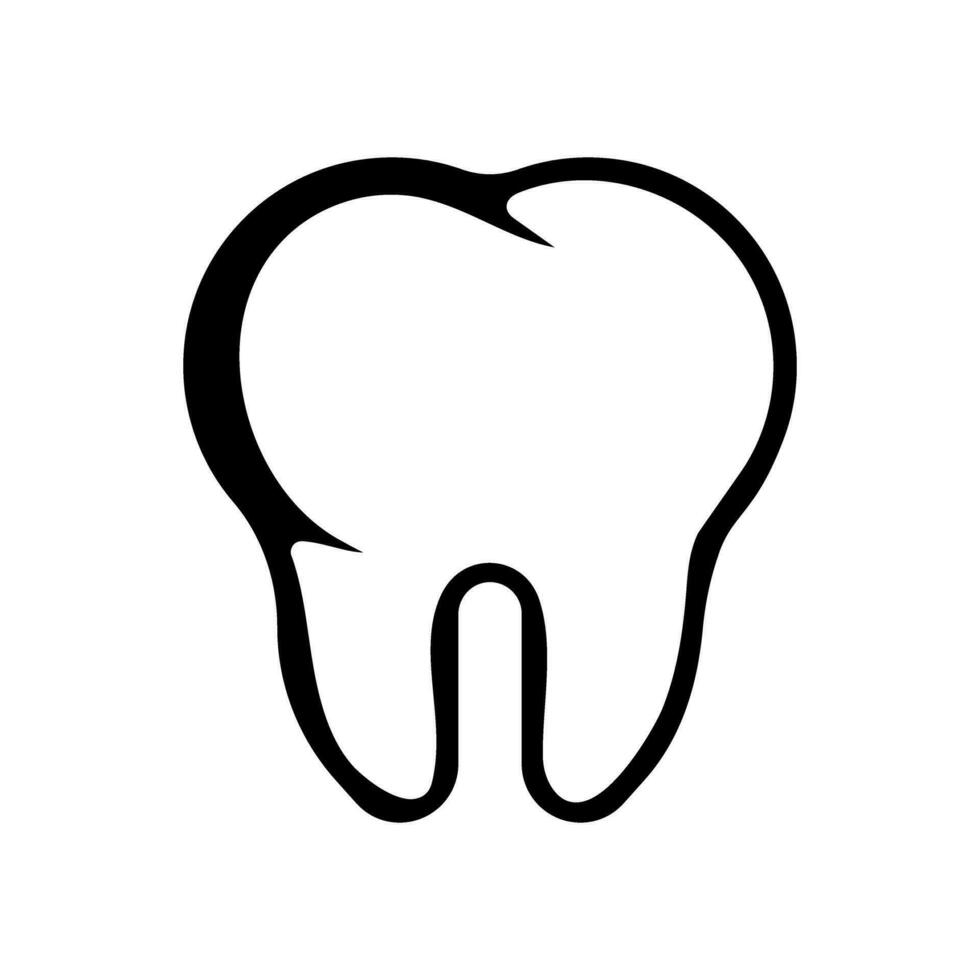 Zahn Vektor Symbol. Zähne Illustration unterzeichnen. Zahnarzt Logo oder Symbol.