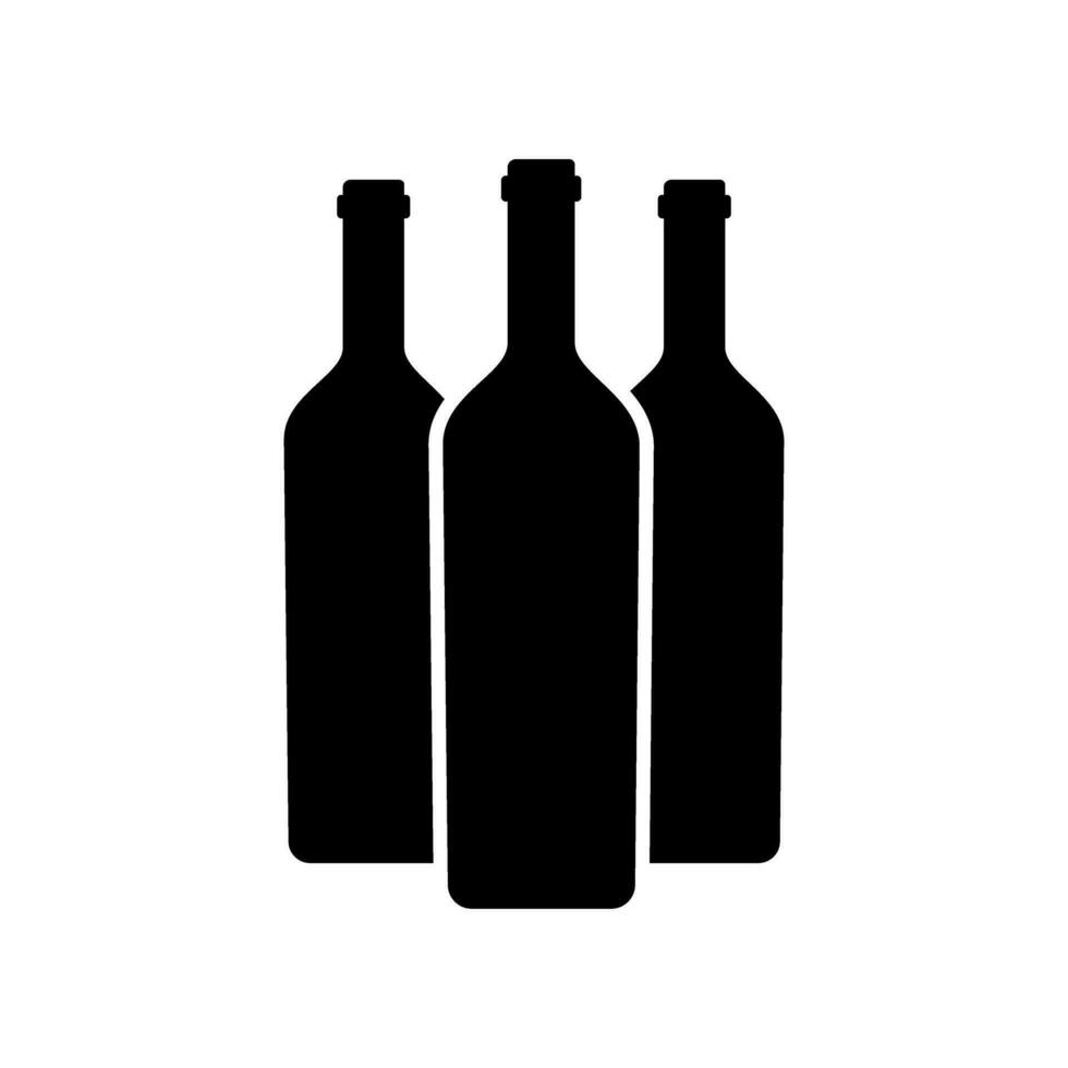 Wein Symbol Vektor. Flasche von Wein Illustration unterzeichnen. Wein Geschäft Symbol oder Logo. vektor