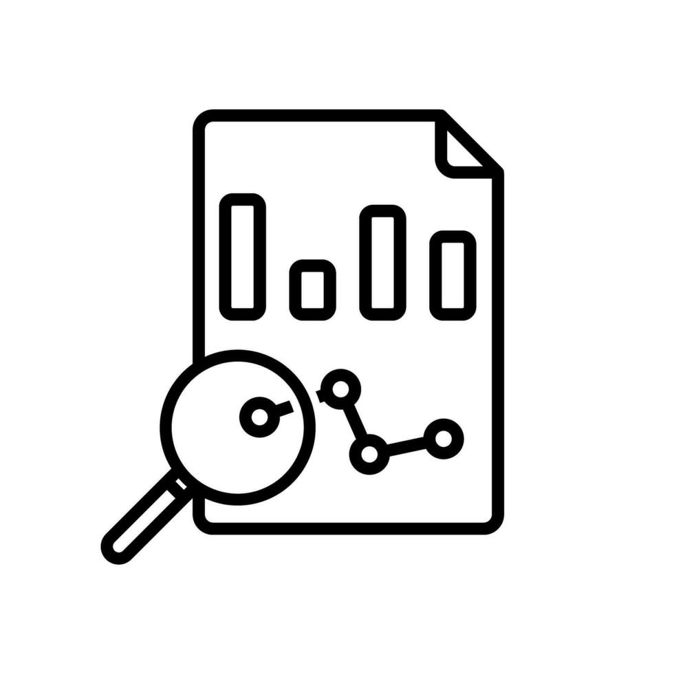 företag analys ikon vektor. data analys illustration tecken. data vetenskap symbol. vinst Graf logotyp. vektor