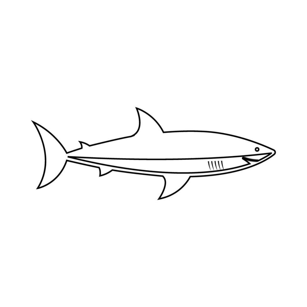 Hai Symbol Vektor. Meer Leben Illustration unterzeichnen. Fisch Symbol oder Logo. vektor