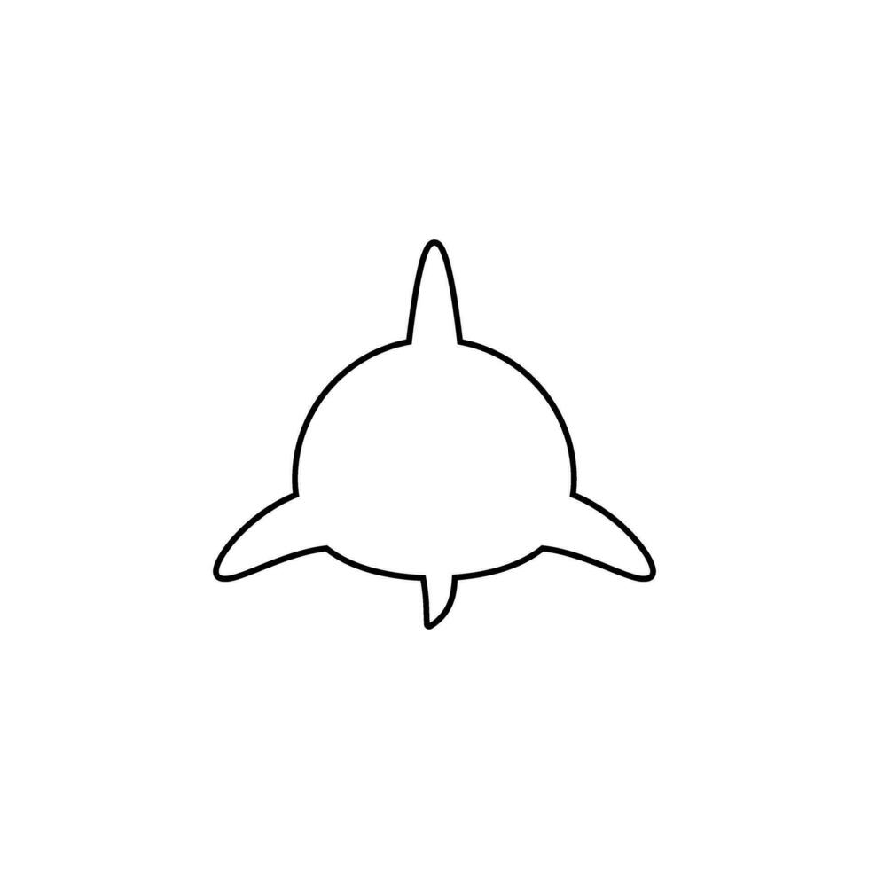 Hai Symbol Vektor. Meer Leben Illustration unterzeichnen. Fisch Symbol oder Logo. vektor