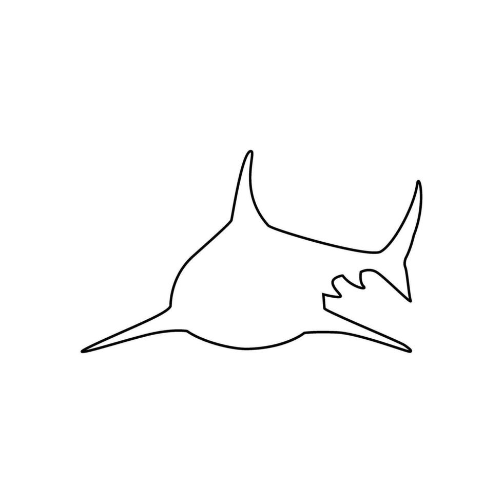 haj ikon vektor. hav liv illustration tecken. fisk symbol eller logotyp. vektor