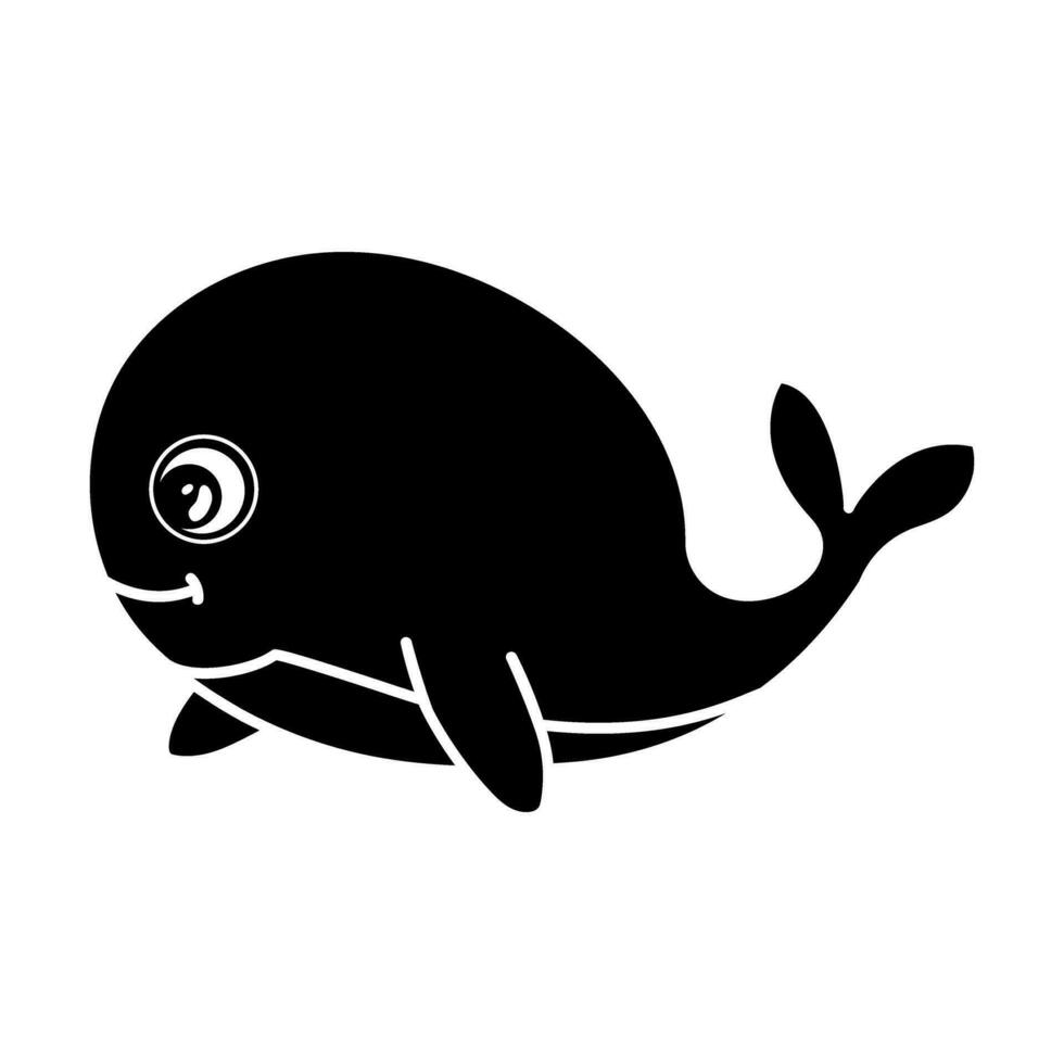 Baby Wal Symbol Vektor. Wal Illustration unterzeichnen. Sperma Wal Symbol. Meer Leben Logo. vektor
