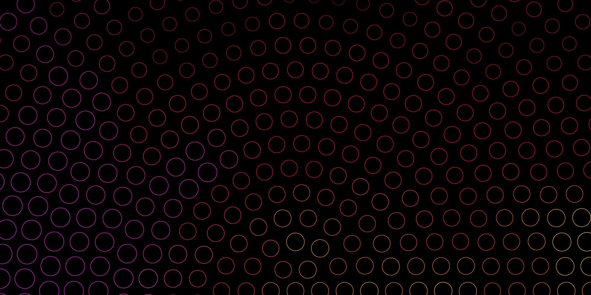 mörkrosa gul vektorbakgrund med bubblor illustration med uppsättning lysande färgglada abstrakta sfärer ny mall för en varumärkesbok vektor