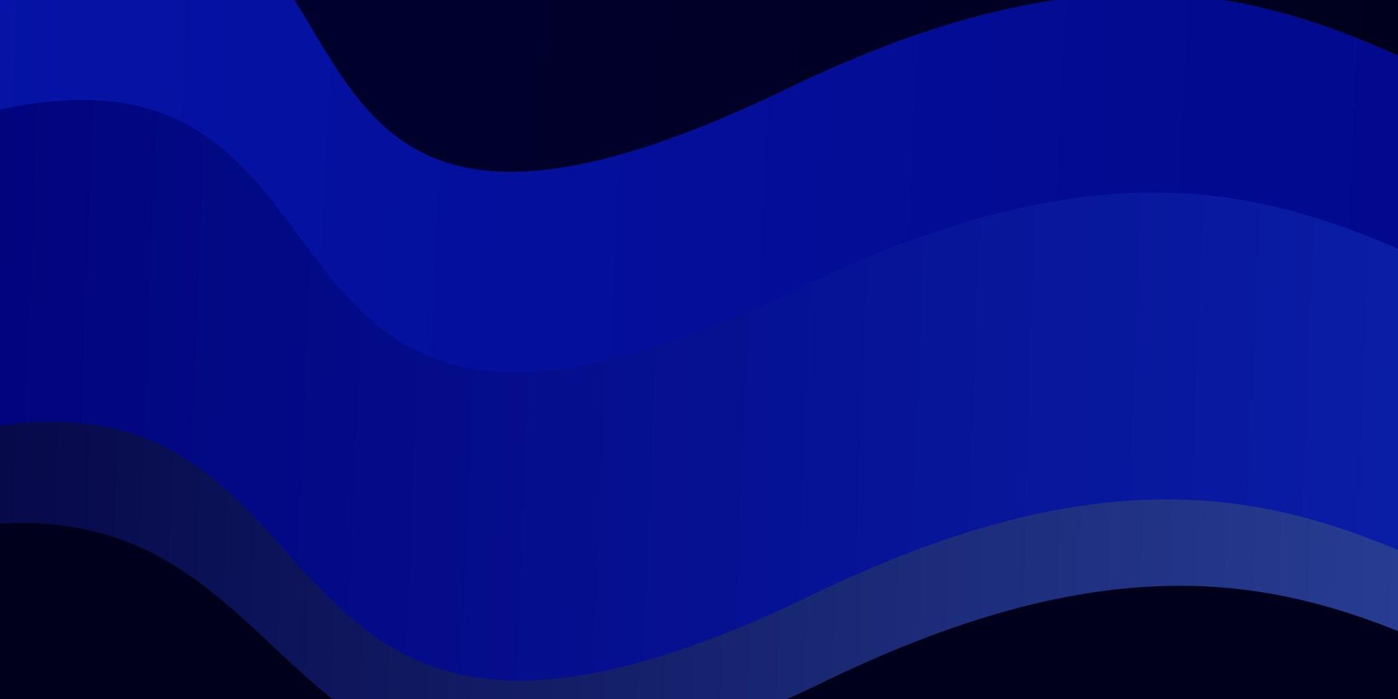 dunkelblauer Vektorhintergrund mit gebogenen Linien abstrakte Illustration mit bandy Steigungslinienmuster für Anzeigenwerbungen vektor